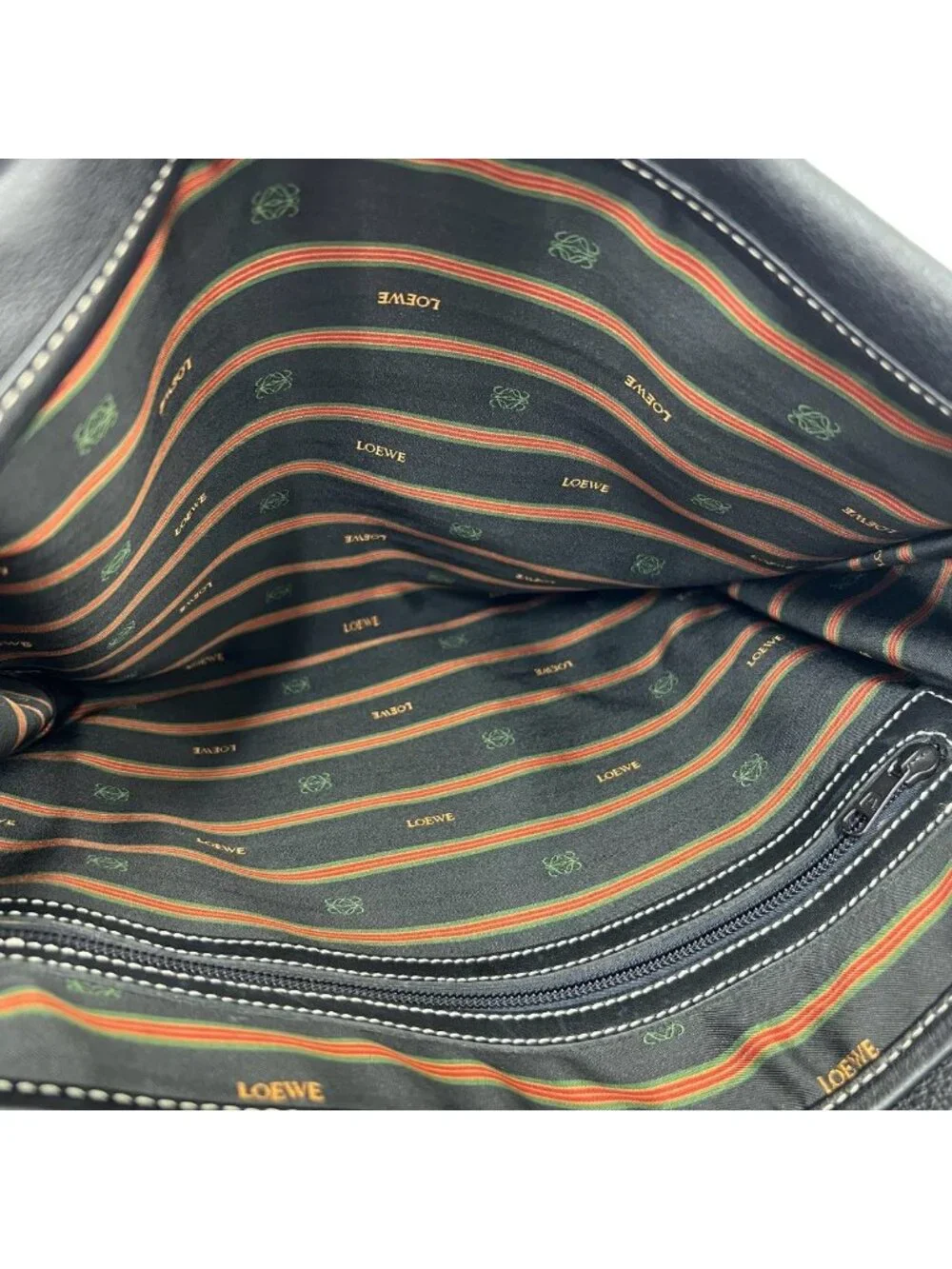 Loewe Vintage Anagram Logo Leather Shoulder Bag Pochette Crossbody Business